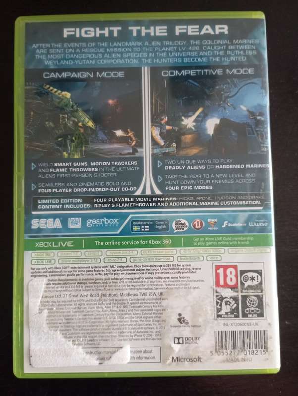 Aliens: Colonial Marines [X360]  **CIB**